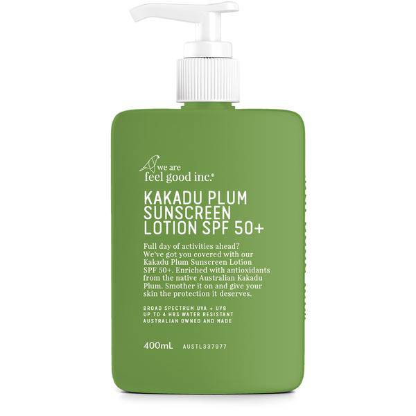 We Are Feel Good Inc. Kakadu Plum Sunscreen Lotion SPF50+ 400ml Surf Trip Essentials We Are Feel Good Inc. 